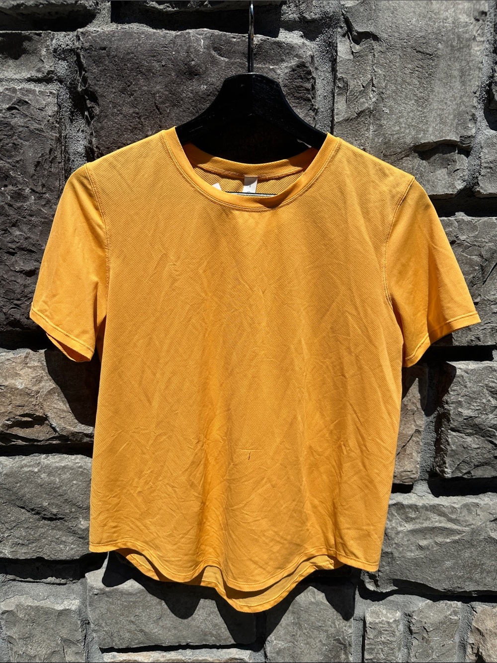 lululemon athletica Yellow Short Sleeve Crew Tee